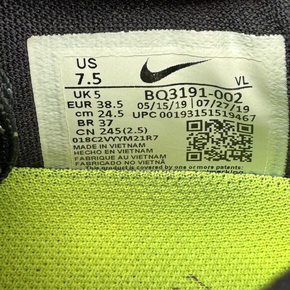 Nike Shield Run Utility Shoes Womens Size 7.5 Black Purple Yellow BQ3191-002 - Picture 10 of 11